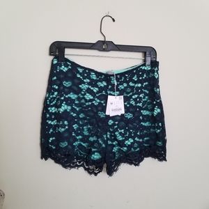 NWT Zara lace shorts high waist